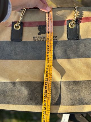 Borsa Burberry a righe con portamonete