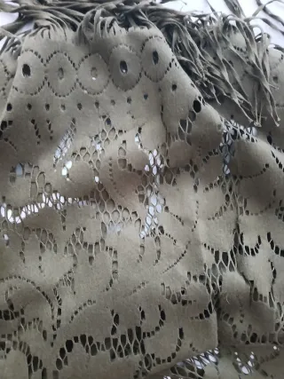 Sciarpa/stola donna verde militare invernale