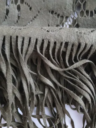 Sciarpa/stola donna verde militare invernale