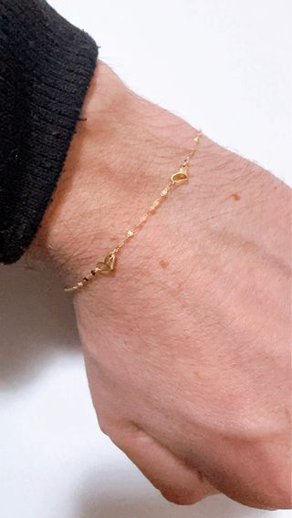 Bracciale con Cuori in Oro Giallo 18kt 750