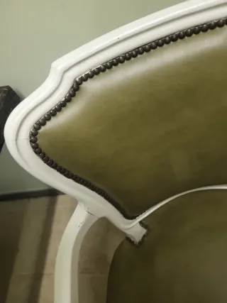 2 Sillas Vintage Cuero y Madera