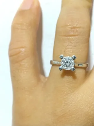 Anillo Diamante Lab 1CT VS-1 Oro Blanco 14k