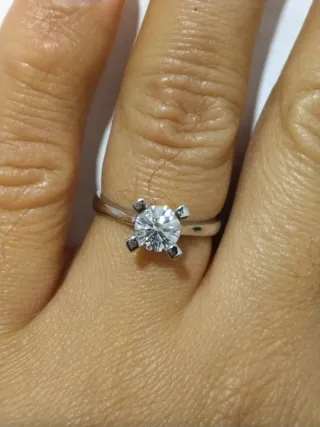 Anillo Diamante Lab 1CT VS-1 Oro Blanco 14k