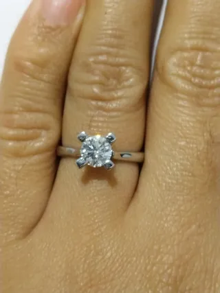 Anillo Diamante Lab 1CT VS-1 Oro Blanco 14k