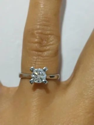 Anillo Diamante Lab 1CT VS-1 Oro Blanco 14k