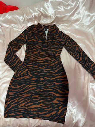 Vestido estampado tigre