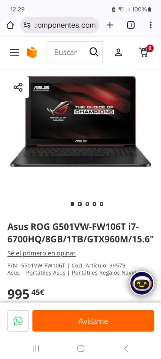 Portátil Gaming ASUS ROG REPUBLIC