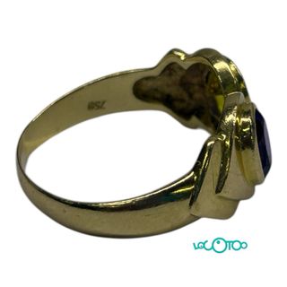 Anillo Oro 18K Talla 22 con Piedras