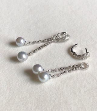 Pendientes Perla Akoya Azul Blue Rose