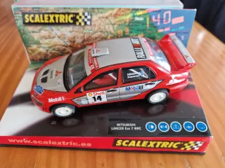 Coche Scalextric Mitsubishi Lancer Evo 7 WRC