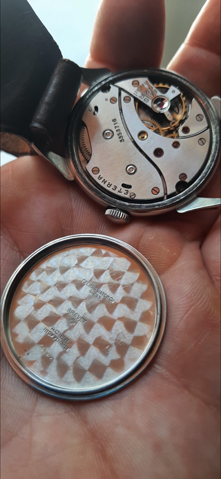 Reloj Eterna Vintage Plata y Marrón