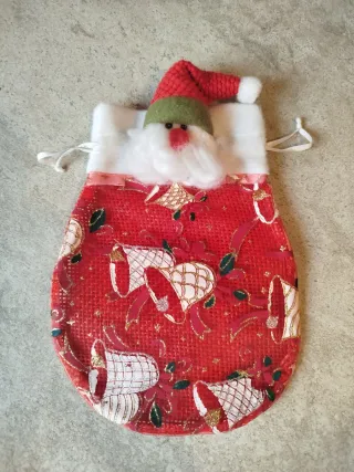 Confezione regalo Babbo Natale in juta