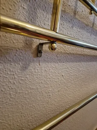 2 Cabeceros de cama metálicos dorados