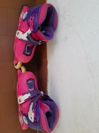 Patines Oxelo Talla 28-30 Rosa/Morado