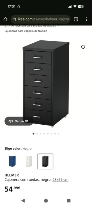 Mesa de oficina 160x80 con cajonera