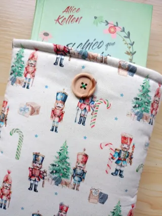 Funda de libro temática navideña