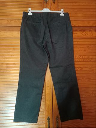 Pantalón recto hombre marron