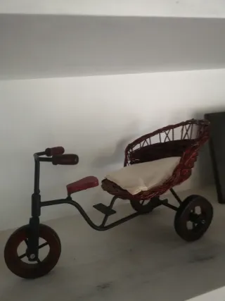 Passeggino Mini per Bambole PORCELA FINA BISCUIT Vinta