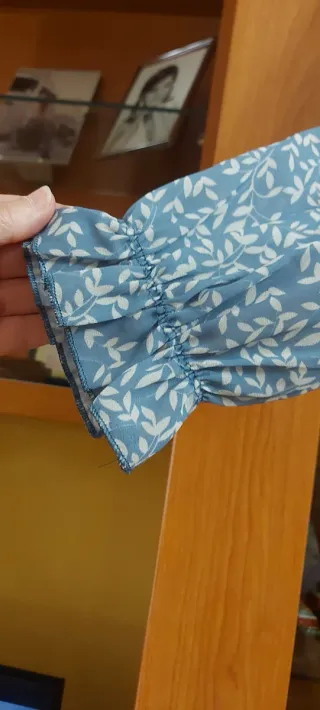 Vestido camisero estampado azul