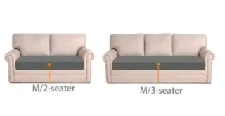 2 Copridivani 2 e 3 posti in pile in vellutino