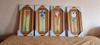 4 Quadri Decorativi Fiori. Nuovi