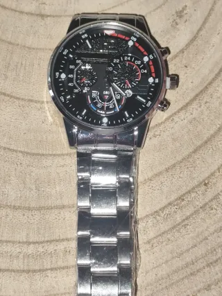 Orologio da uomo argentato cronografo