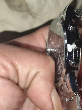 Orologio da uomo argentato cronografo