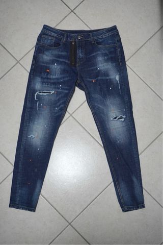 Piazza Italia Jeans Blu Lavato Tapered