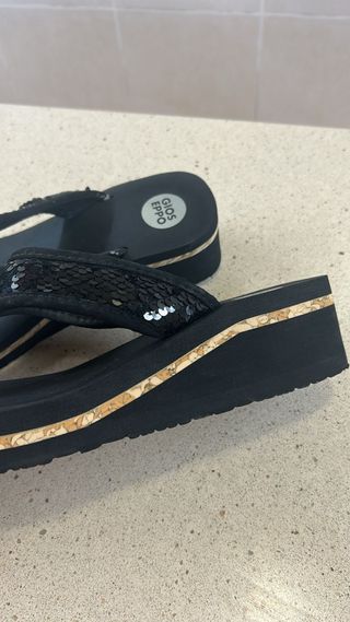 Ciabatte GIOS EPPO nere con paillettes