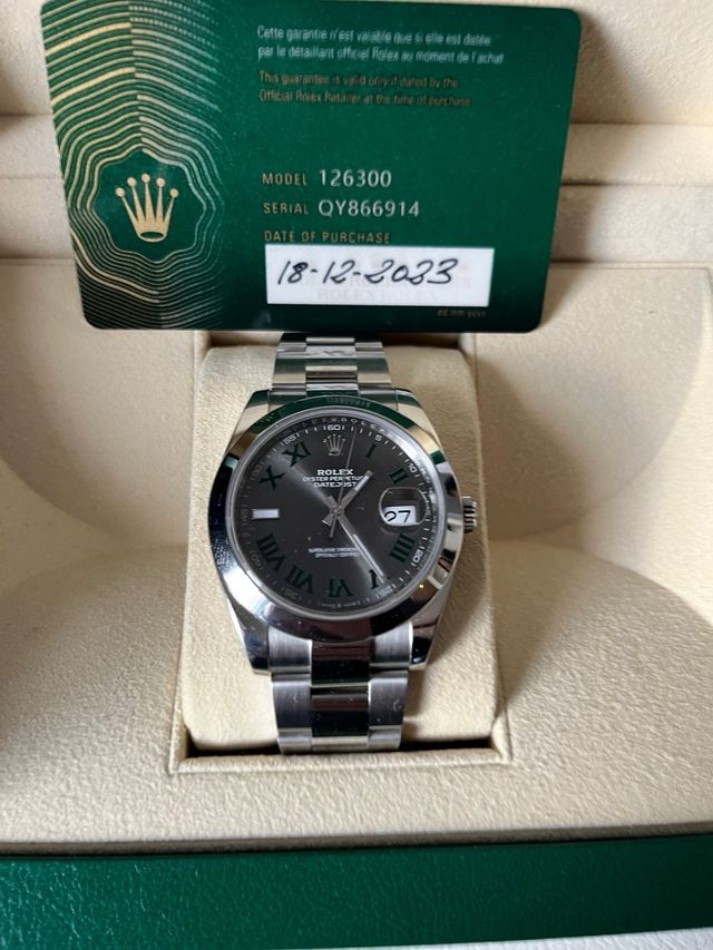Rolex Datejust Wimbledon numeros romanos Full Set.