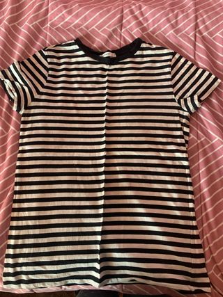 Camiseta rayas blanco y negro talla XS
