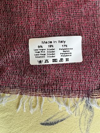 Bufanda roja/granate nueva con etiqueta