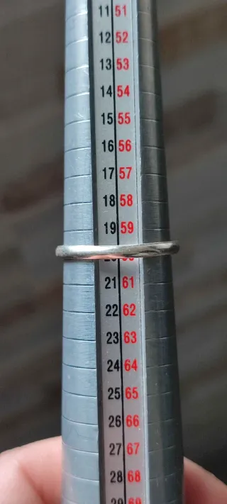 Anillo ajustable de plata y amatistas.