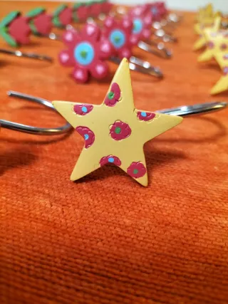 Gancio per tenda da bagno - Fiori e stelle