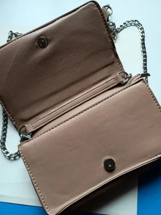 Bolso de hombro polipiel, marron