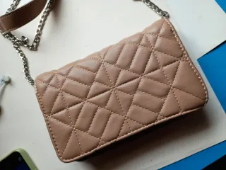 Bolso de hombro polipiel, marron