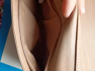 Bolso de hombro polipiel, marron