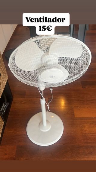 Ventilador de pie blanco 15€