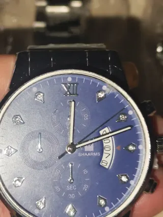 Orologio SHAARMS Uomo Blu e Argento
