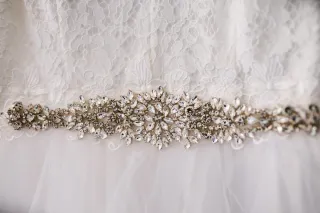 Vestido de Novia Corte A Tul Flores