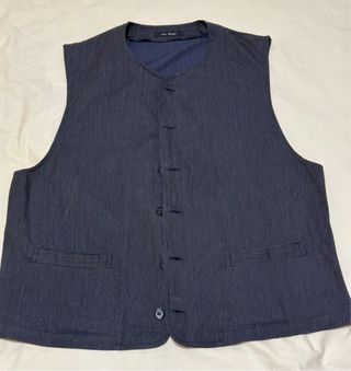 Chaleco de vestir azul marino para hombre