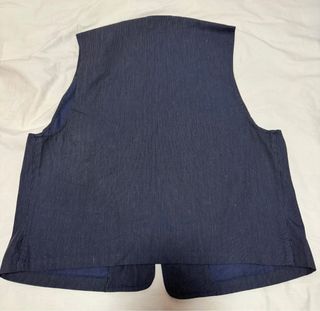 Chaleco de vestir azul marino para hombre