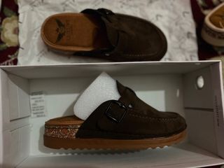 Zuecos de piel Luxury marrones