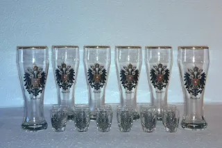 Set di 6 bicchieri da birra + 12 da liquore RKL Glas