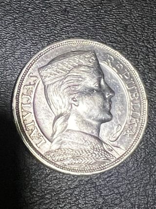 5 Lati Letonia 1931 Plata