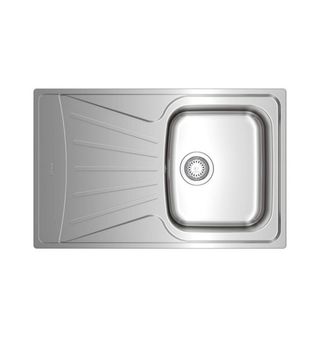 Lavando cucina in acciaio