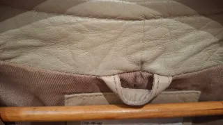 Chaqueta de piel Zara Beige