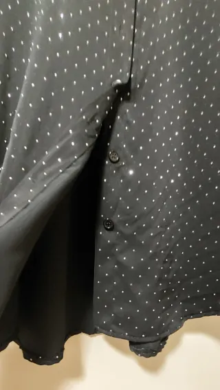 Camicia elegante nera con strass
