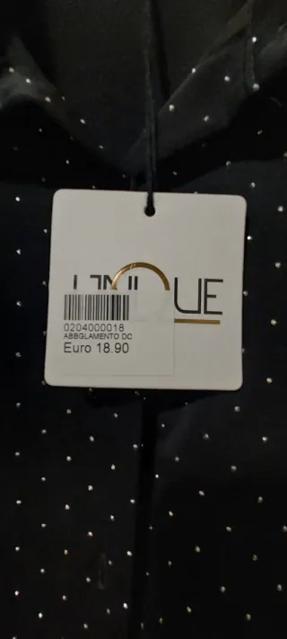 Camicia elegante nera con strass