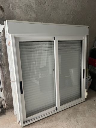 2 Ventanas Aluminio Correderas 1,25 x 1,34 alto